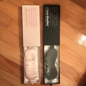 Silken Slumber 100% Silk Eye Masks 1x Black & 1x Pink - Perfect for a gift ! 🖤💖